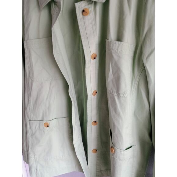 Talbots women's utility or chore jacket in a light mint green plus 2X coastal - Picture 2 of 11